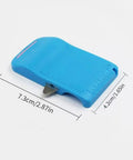 Blue 7.3cm magnetic seam guide for sewing machine handy hemmer guide with scale visible, showing size dimensions.
