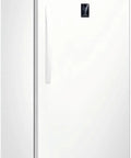 Heavy Duty Convertible Upright Fridge Freezer With Auto Defrost And Four Adjustable Shelves, white exterior with LED panel.