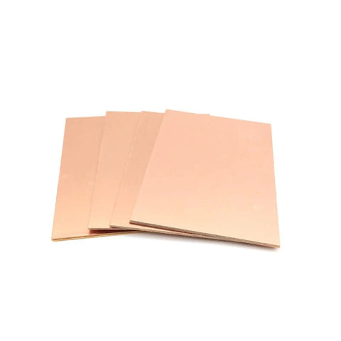 Single Sided Copper Clad Laminate PCB Kit Set Of 10 Pieces 7x10 cm DIY Circuit Boards For Prototyping displayed in a stack.
