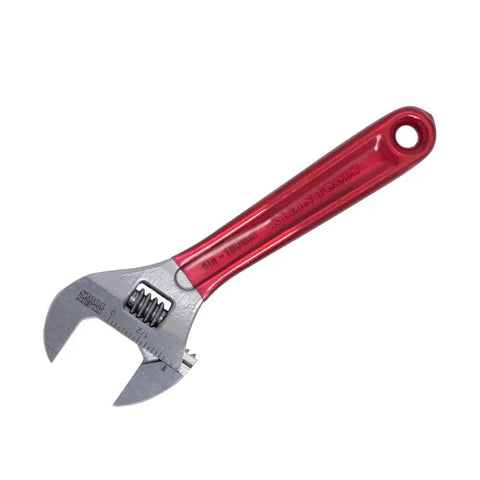 Extra Capacity Adjustable Wrench With Forged Alloy Steel Jaw, High Polish Chrome Finish, 6 1/2 Inch Length