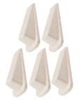 5 Pack Door Wedge Stoppers Rubber Anti Skid Prevent Slamming For Home And Office in durable white finish, set of five
