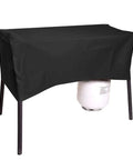 Heavy-Duty Patio Cover For Camp Chef 3 Burner Stoves Fits TB90LW TB90LWG TB90LWG15 SPG90B DB90D on stove frame, black fabric