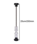 Thru Axle Adapter For Truing Stands, 250mm silver aluminum bike repair tool for 12mm 15mm 20mm axles, vertical view