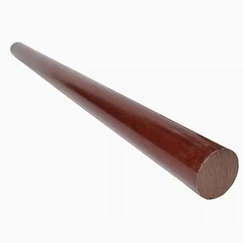 Solid Bakelite Phenolic Round Bar Diameter 25mm Length 500mm For High Temperature Electrical Insulation And Beefy Mechanical Strength In Industrial Components, reddish brown