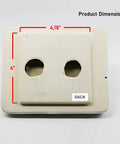 Back view of Glazed Ceramic Wall Mount Toilet Paper Holder In White Durable Classic Bathroom Accessory For Tile Installation Only