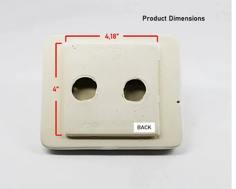 Back view of Glazed Ceramic Wall Mount Toilet Paper Holder In White Durable Classic Bathroom Accessory For Tile Installation Only