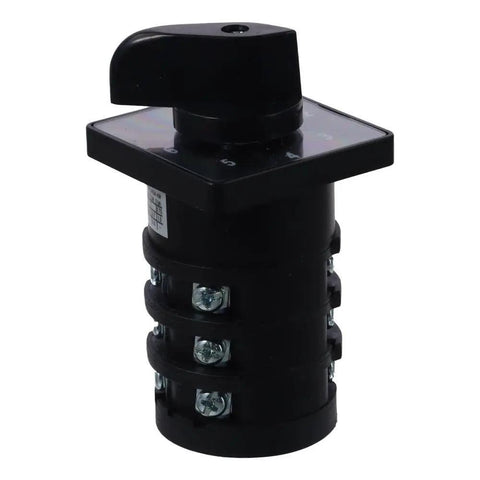 Seven Position Rotary Changeover Switch for High Current Projects, 20A at 500V, durable plastic housing, visible terminals