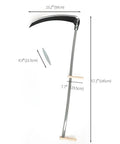 Traditional Scythe With 23.2 Inch Blade And S Shaped Wooden Handle For Grass And Grain Cutting 65 Manganese Steel Garden Tool