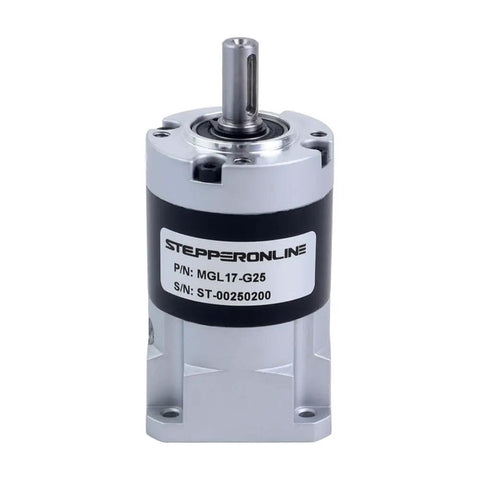 MGL Series Planetary Gearbox With 25 To 1 Gear Ratio And 45 Arc Minute Backlash For 5 Mm Shaft And Standard Nema 17 Stepper Motor