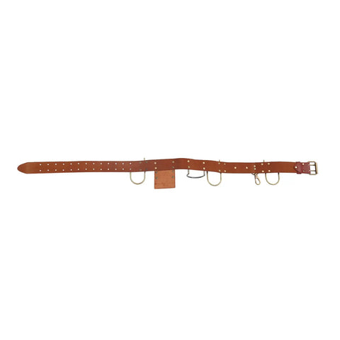 Adjustable Tool Belt With Hammer Hatchet Holder And Drill Holster For Tape Measure Heavy Duty Waist Belt Brown with buckle