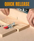 8 Pack Small Toggle Clamps With 60 Lbs Holding, Quick Release Horizontal Adjustable Clamps for Woodworking installed on jig