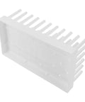 Heavy Duty Test Tube Rack With Peg Drying Layout For Reliable Centrifuge And Microtube Holding Two Pack, white plastic, 6.88 x 4.72 x 3.74 in.
