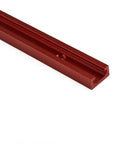 Red Aluminum Alloy T Slot Track For Woodworking, 300mm Length Miter Board Guide System With T Bolt, Cutting Guide, And Quick Action Clamps, Durable Aluminum Rail For Precise Miter Cuts On Table Saws And Routers close-up