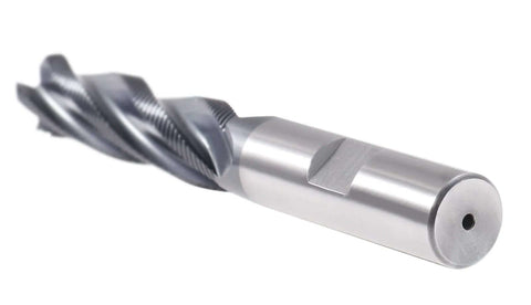 Accusize 1/2 in M42 cobalt TiAlN roughing end mill, 4-flute, 1/2 in shank, 4 in OAL