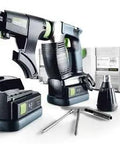 Hardcore No Fuss Cordless Construction Screwdriver With Brushless Motor Tech Quick Magazine Swap And Slick Electronic Shutoff For Tough Build Sites And Precision Fastening Work Daily with battery, attachments, and case.