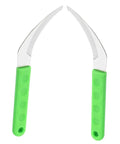 Root Digger Sickle With Serrated Hook For Weeds And Lawn Care, green non-slip grip, steel two-piece garden tool