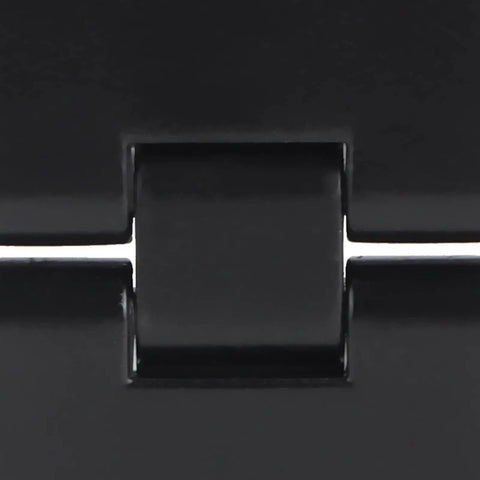 Close-up of Four Piece Zinc Alloy Flap Door Hinges In Sturdy Black For Cabinets And Tables showing hinge detail and finish