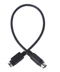 Black PS2 Male To Female Extension Cord Round Port Peripheral Adapter with copper core for stable connections.