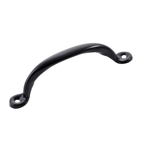 Heavy Duty 4 7 Eighth Inch Cabinet Pull Handle Set Of 50 Black Finish Door Pulls For Cabinets Closets Drawers Barn Doors Gate Hardware Durable Installation Screws Included Ideal For Kitchen Cabinets And Furniture Renovations single handle view