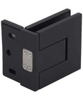 Palermo Matte Black Adjustable Wall Mount Offset Back Plate Hinge for Glass Doors Fits Three Eighths Inch And One Half Inch Glass