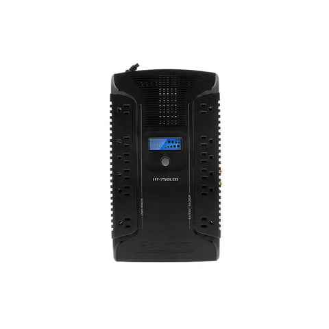 Line Interactive UPS 750VA 450W With 12 Outlets, AVR, LCD Display, USB Charging, Coaxial Port, 120V, Quiet, Reliable Power Backup For Home And Office, Protects Devices And Data, 3 Year Warranty