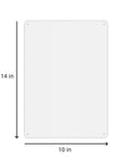 Four Pack White Sign Blanks 14 X 10 Inches Hella Durable Rust Free Aluminum Metal Sheets for DIY custom vinyl projects.