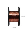 Side view of Two Pack 0.1mm Insulated Copper Soldering Wire For PCB Jump Wires, ultra thin enamel copper on 10m roll.