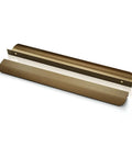Aluminum Alloy Brushed Bronze Cabinet Pulls 39.37in Hidden Finger Edge for Cabinets sleek modern handle close-up view