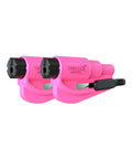 resqme emergency car escape tools, pink, 2-pack; 2-in-1 seatbelt cutter and window breaker, front view