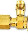 Large Thumb Screw Core Depressor With Coupler For One Quarter Inch Flare, Access Fitting And Parts Tool For Precise Core Depressor Work