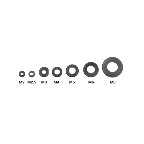 250 Piece All In One Nylon Flat Washer Set M2 Through M8 Black And White Hard Nylon Insulation Spacers Sealing Washers Ring Kit For Electronics DIY Projects Automotive And Heavy Duty Use, M2-M8 black nylon washers