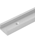 Beefy Aluminum Alloy T Slot Miter Track Jig For Woodworking, Smooth Sliding Slab Guide, close-up of aluminum track with screw hole