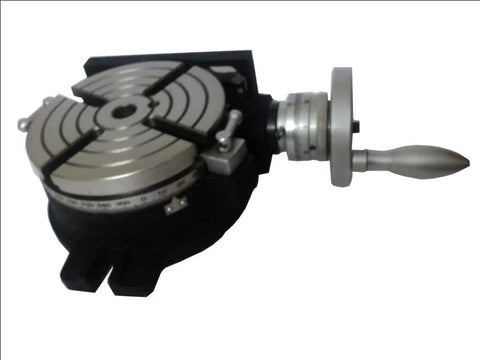 Pro Grade HV6 Rotary Table With Steel Dividing Plates Set And Tailstock Free Manual Milling Indexing Kit, rotary table view