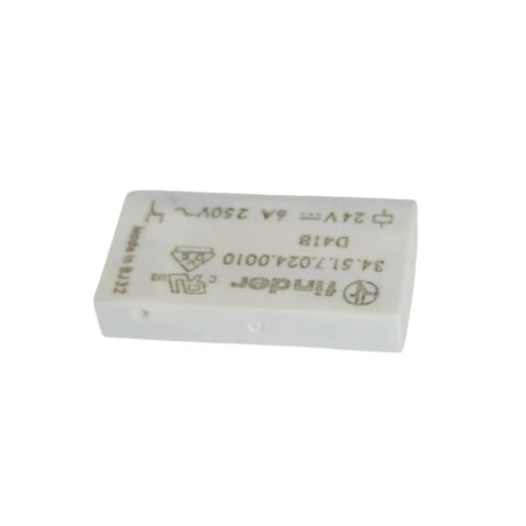 Close-up of a Four Pack 24VDC Relays, 6A, 5-Pin Plug And Play for Industrial Control Panels HVAC And Automation Systems