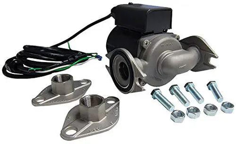 Heavy Duty Tankless Water Recirculation Pump Kit With Programmable Timer Runs Rock Solid While Delivering Instant Warmth Saves Greenbacks Daily And Ends Freezing Faucet Waits Once And For All components including pump, fittings, and bolts.