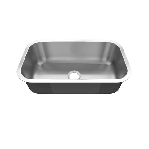 Undermount Single Bowl Kitchen Sink, 31 Inch By 18 Inch By 9 Inch, 18 Gauge 304 Stainless Steel With Satin Finish, Built Tough And Quiet