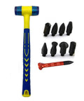 Paintless Car Dent Repair Rod Set, 12 Piece Tool Kit With Rubber Hammer And Replaceable Awl Heads, Deep Access Dent Fix
