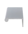 Side view of 3.15 Inch Rounded Edge Finger Pull for Cabinets, Chrome Plated Aluminum Alloy Concealed Back Mount with Ergonomic Channel