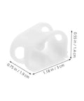 20 Pcs Lab Flow Control Clamps 1/4 To 5/16 Inch White Plastic Adjustable Tube Valves For Precise Liquid Flow Management In Lab Brewing And Garden Irrigation, close-up dimensions.