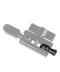 Side view of Aluminum 17mm Ball Head Mount with One Quarter Inch Screw Adapters for action cameras, phones, GPS and more