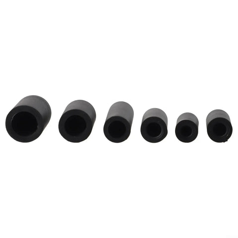 100 Piece Rubber Carburetor Vacuum Line End Cap Kit Assortment Set With 6 Different Sizes For Automotive Intake Manifold Hose Protection And Leak Repair On The Go, black rubber caps