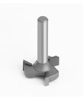 1 Inch 3 Tooth T Slot Router Bit With Solid Carbide Woodworking Cutter Shank for creating grooves in wood surfaces.