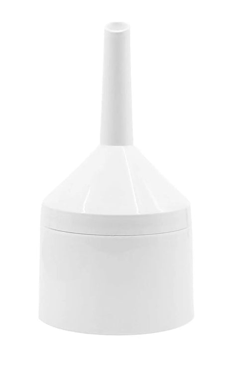 Two Part Polypropylene Buchner Funnel 8 Cm OD 125 mL Capacity Autoclavable Lab Filtration Accessory side view