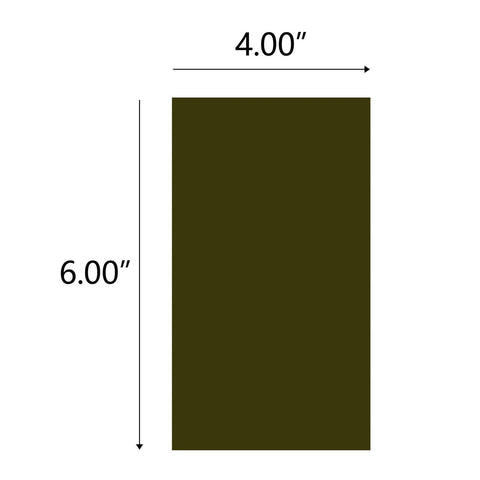 4x6 Inch Magnetic Field Viewing Film with green visual aid for magnetic flux display, dimensions labeled 4.00" x 6.00"