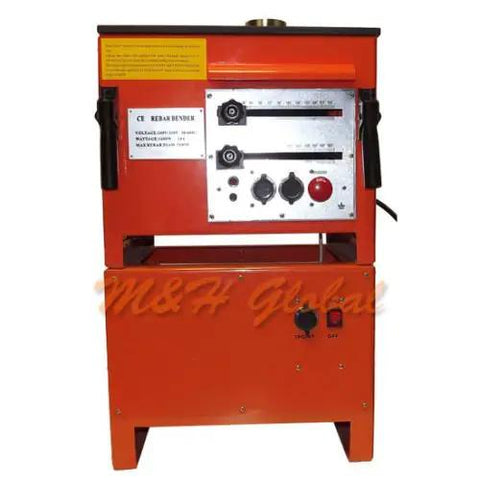 Heavy Duty 1 Inch 25 mm Electric Rebar Bender With Integrated Steel Rod Cutter And 110V Motor Featuring Quick Adjustment Foot Pedal Controls For Job Sites control panel view