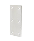 No Fuss Four Pack Heavy Duty Mending Plates Stainless Steel Straight Brackets, 4-hole flat bracket for wood shelf support.