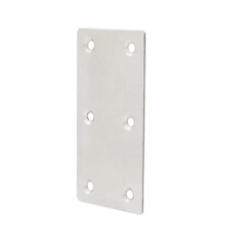 No Fuss Four Pack Heavy Duty Mending Plates Stainless Steel Straight Brackets, 4-hole flat bracket for wood shelf support.