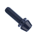 Beefy Titanium M5x18mm Allen Hex Bolt with washer, TC4 titanium alloy, black finish, anti corrosion, for bicycle stems.