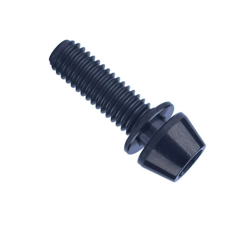 Beefy Titanium M5x18mm Allen Hex Bolt with washer, TC4 titanium alloy, black finish, anti corrosion, for bicycle stems.