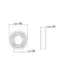 Heavy Duty Stainless Steel Double Rubber Sealed Ball Bearings Size Three Quarter By One Five Eighth By Seven Sixteenths dimensions drawing